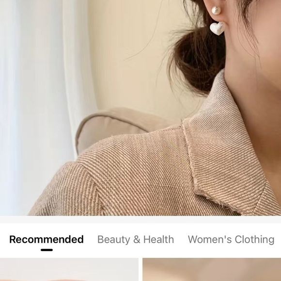 SALE💚 any 3 for $18 💚
 Accessories-Heart Pearl Stud Pendant Earrings - Picture 5 of 5